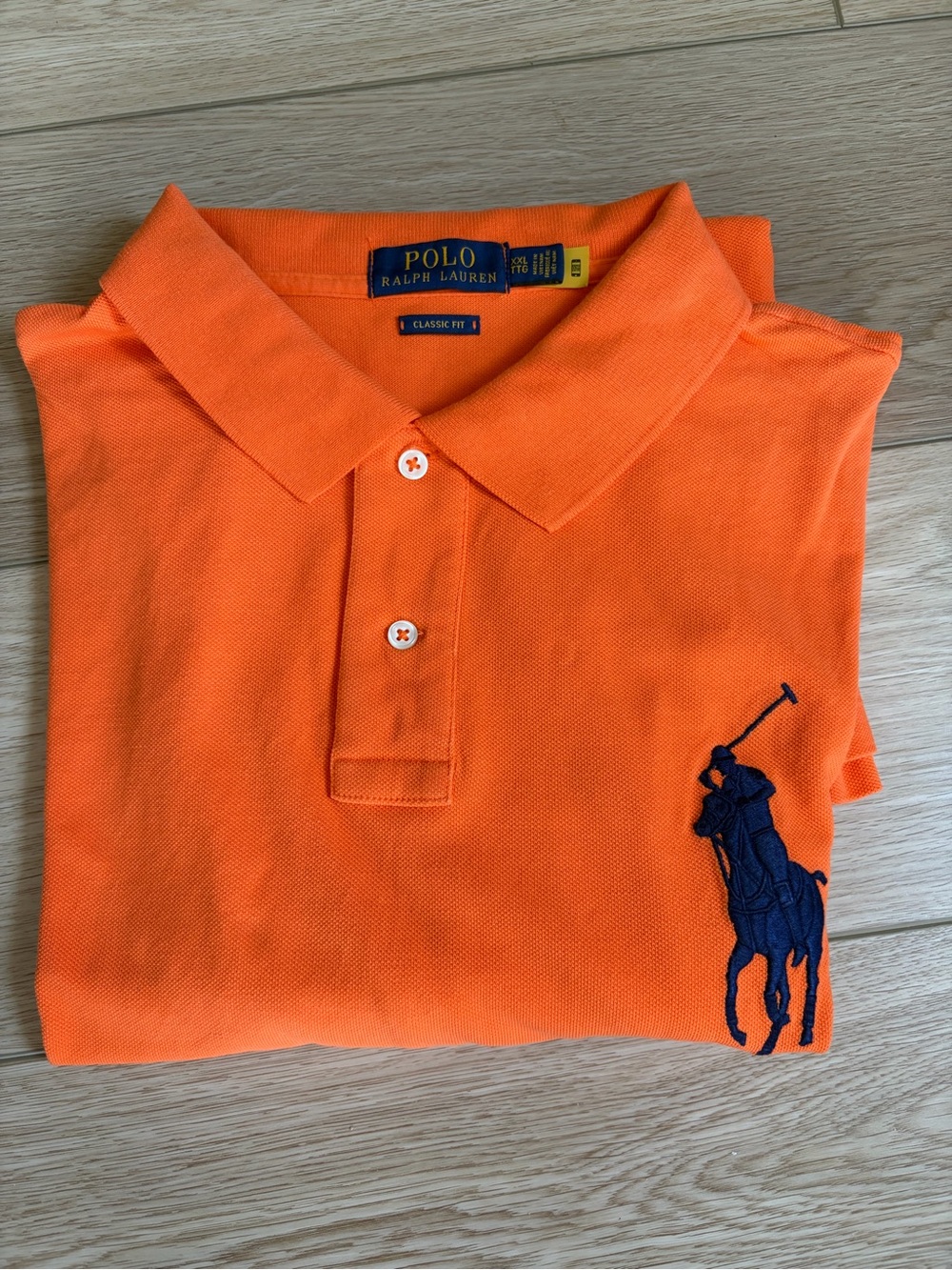 Ralph Lauren Polo Classic Fit Men's Polo in Bright Orange - Picture 2 of 4